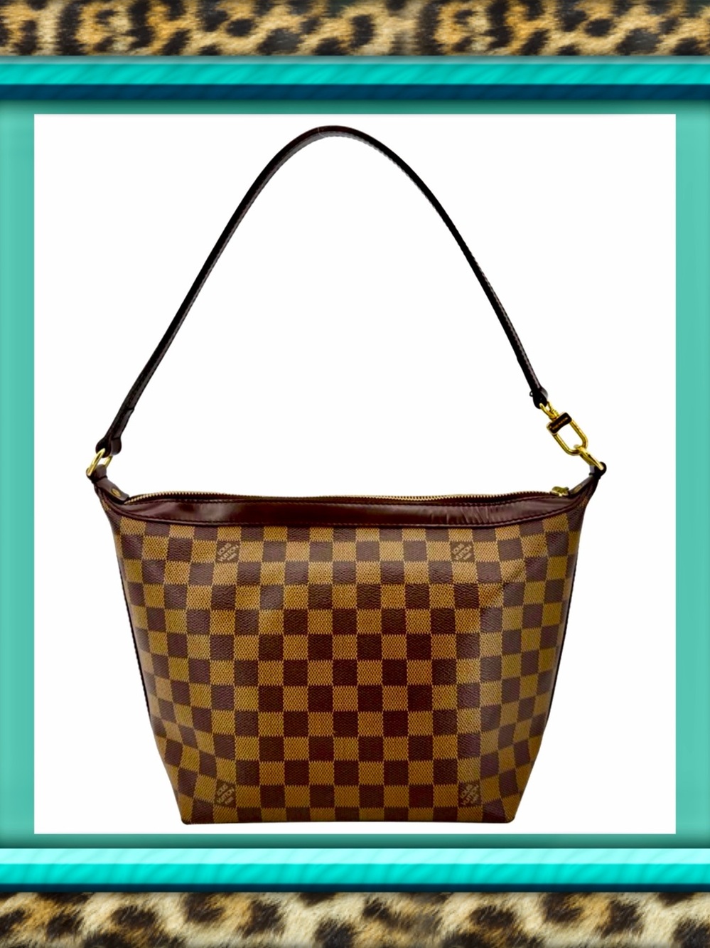👑✅PRICE FIRM✅ AUTHENTIC Louis Vuitton Damier Ebene Illovo MM Shoulder Bag.